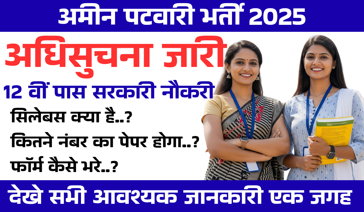 CG Vyapam Amin Patwari Bharti 2025