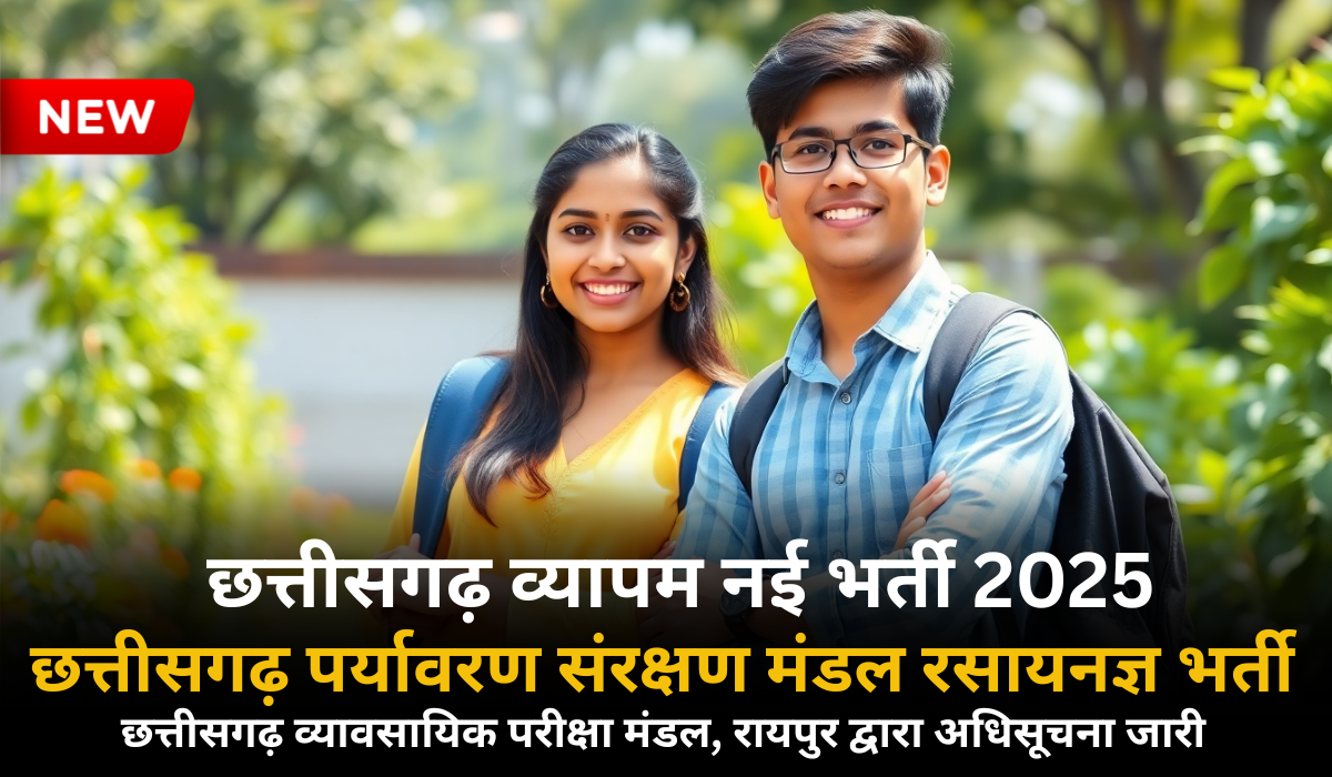 CG Vyapam Chemist Recruitment 2025